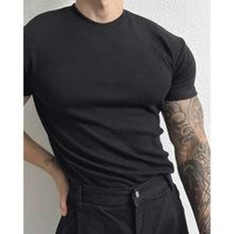 High Elastic Short Sleeve Men T-Shirt